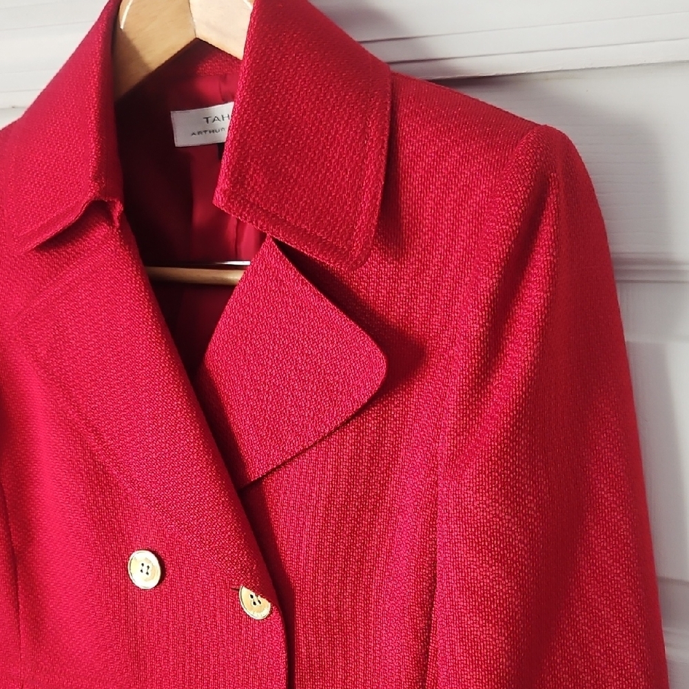 Women's Red Double-Breasted Jacket - Picture 2 of 6